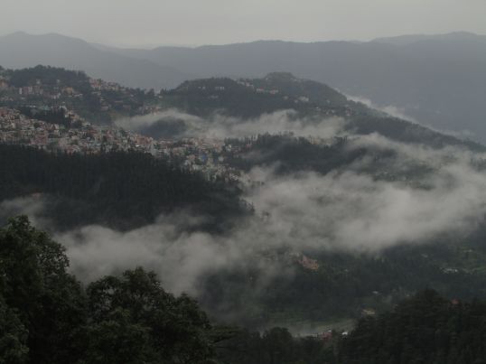 As the mist clears from over the beautiful Shimla!